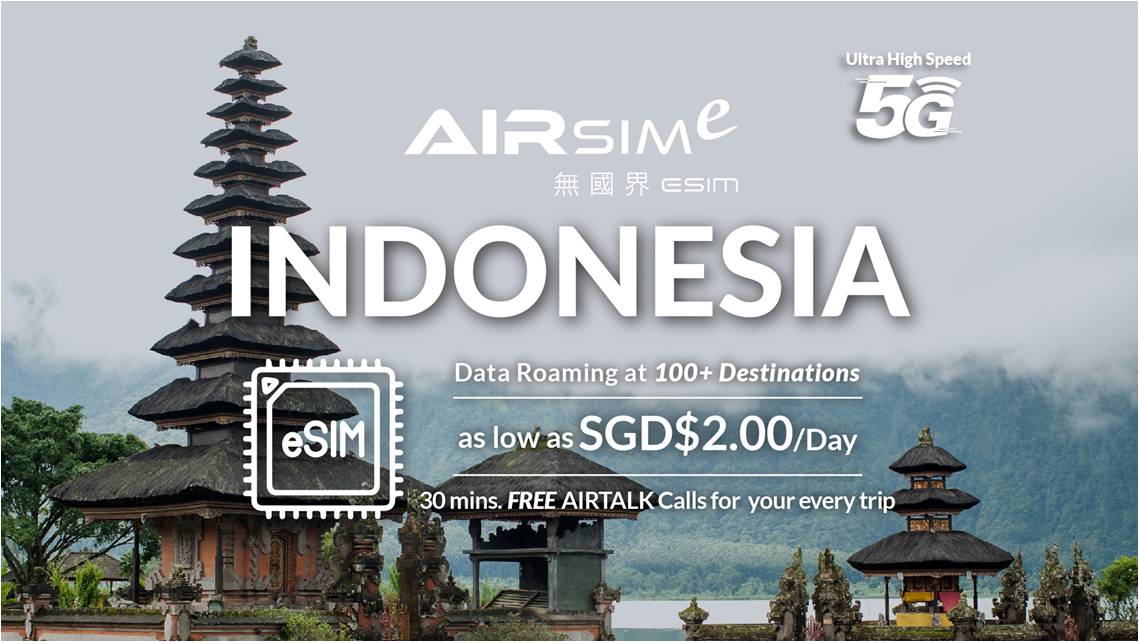 AIRSIMe Global Travel eSIM – Indonesia - Photo 1 of 7