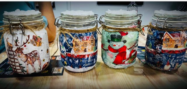 Decoupage Christmas Cookies Jar - Photo 1 of 1