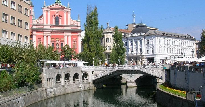 Central square with Three bridges