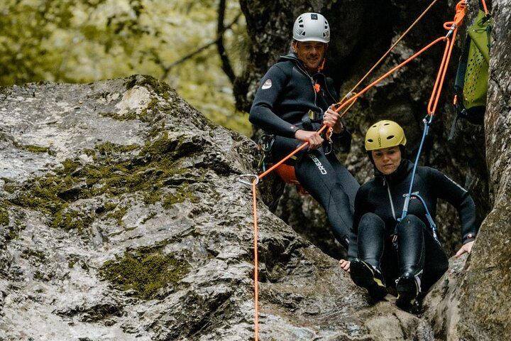 Canyoning is the most adrenalin water experience. Canyoning=Water park