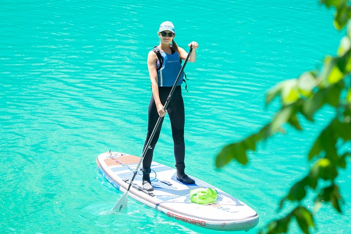 SUP on the emerald river.