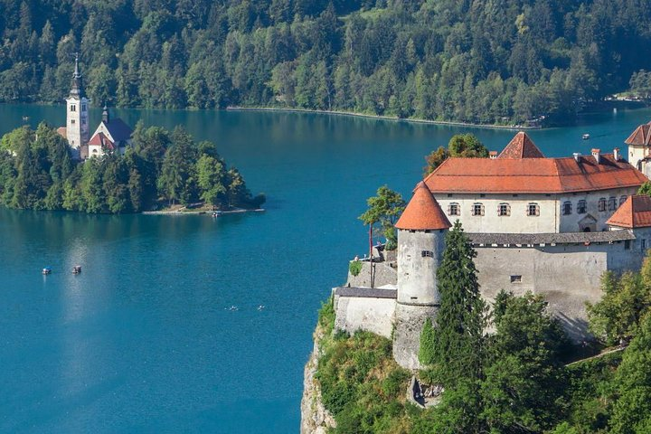 Lake Bled with island and castle