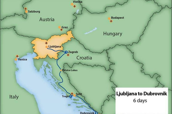 Ljubljana to Dubrovnik in 6 days