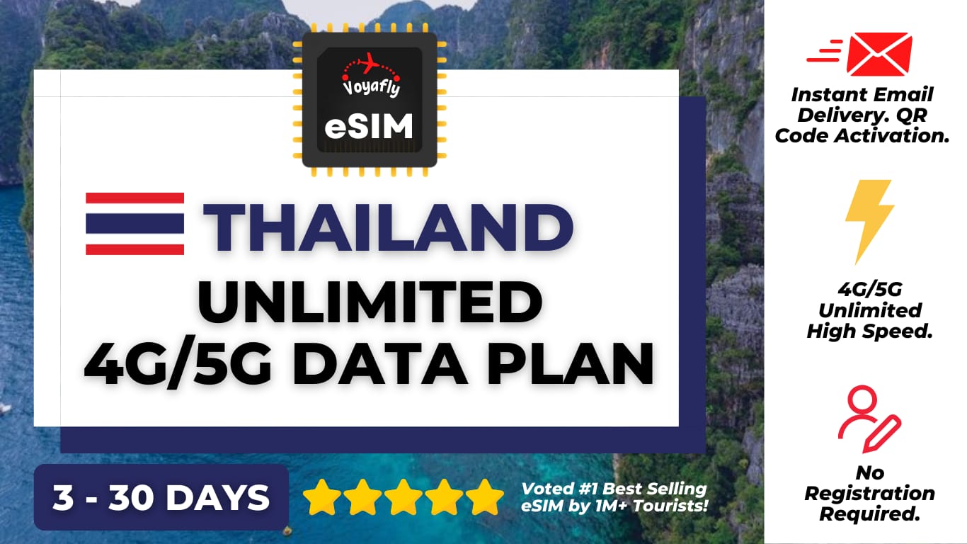 Thailand - Unlimited 4G/5G Data eSIM - Photo 1 of 1