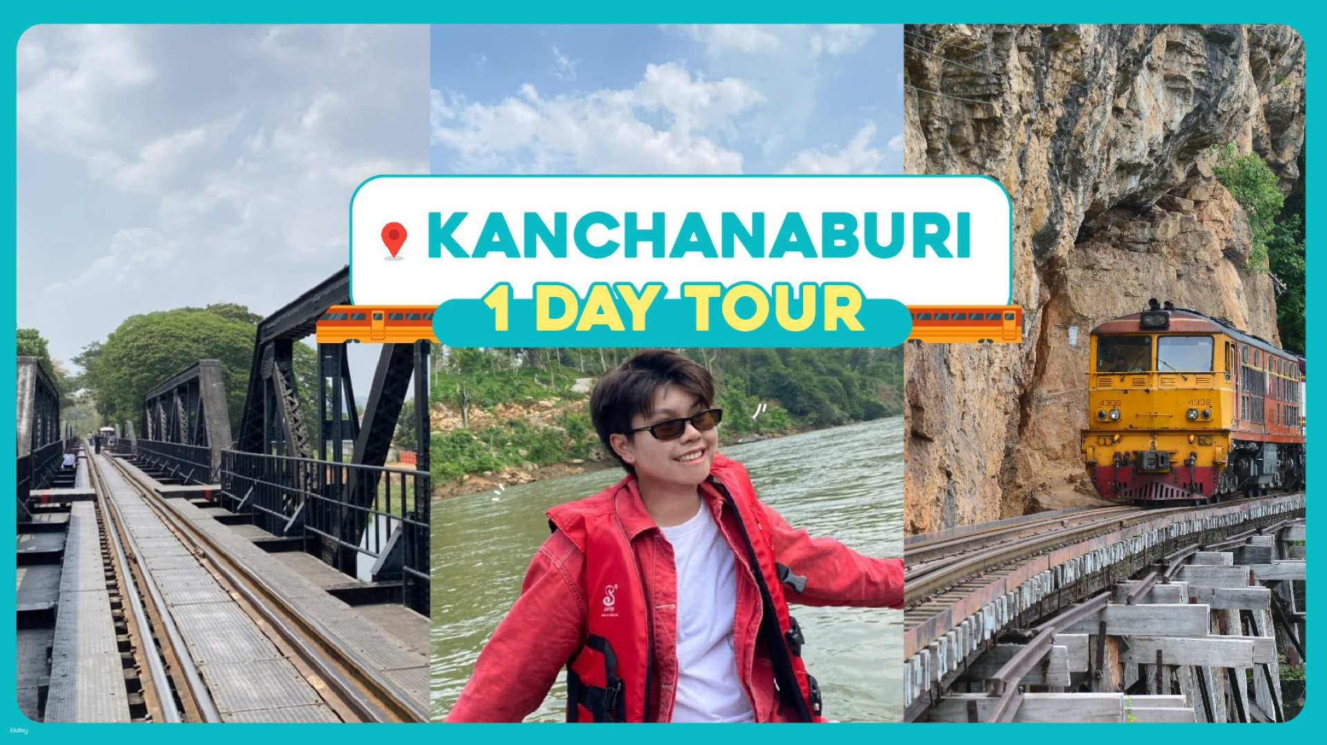 [Departure Guaranteed with 1 Person] Kanchanaburi Day Tour from Bangkok: Kanchanaburi Skywalk, River Kwai Bridge, Rafting & Death Railway | Thailand - Photo 1 of 8