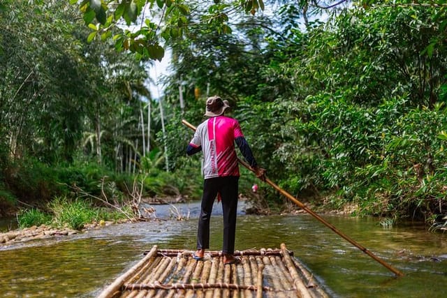 Phuket to Khao Lak Bamboo Rafting & ATV Bike &Elephant Encouter|