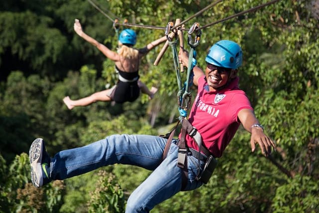 Zip lining