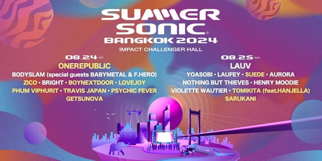 [Official Ticketing Partner] Summer Sonic Bangkok 2024 Tickets - Photo 1 of 11