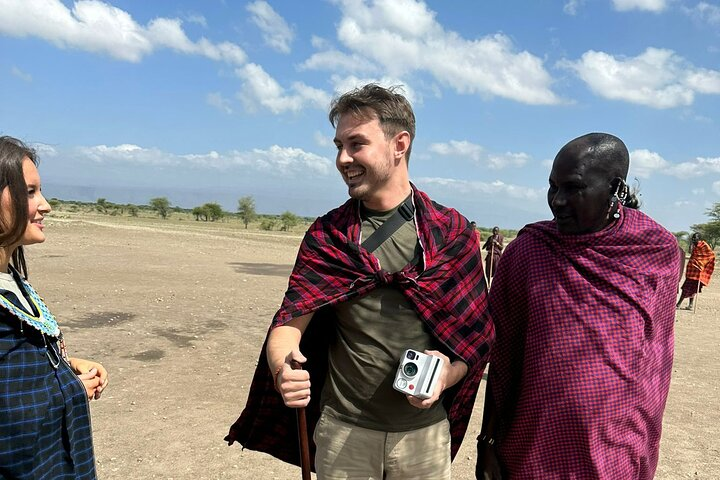 Chris and his girlfriend at Maasai Village Visit 