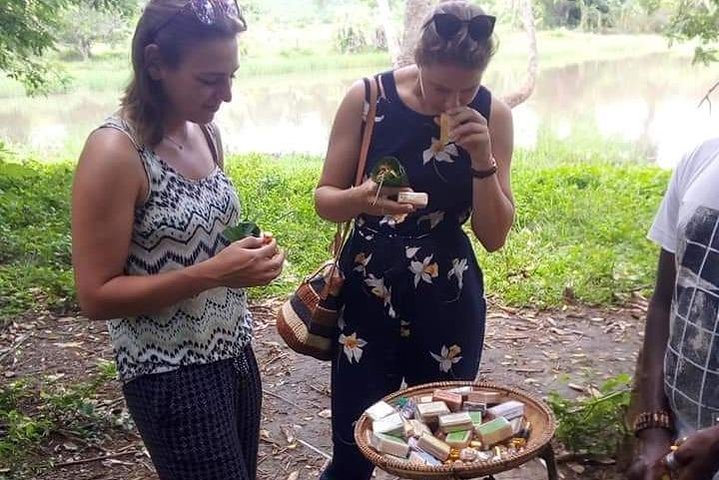 Testing local-made items made from spices.