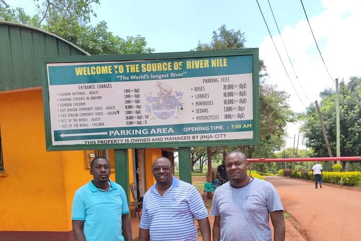 At the entrance of Source of the Nile in Jinja.