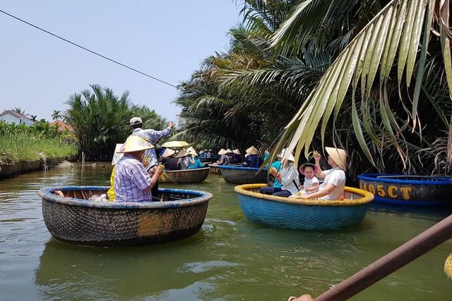 Bamboo boat at coconut village