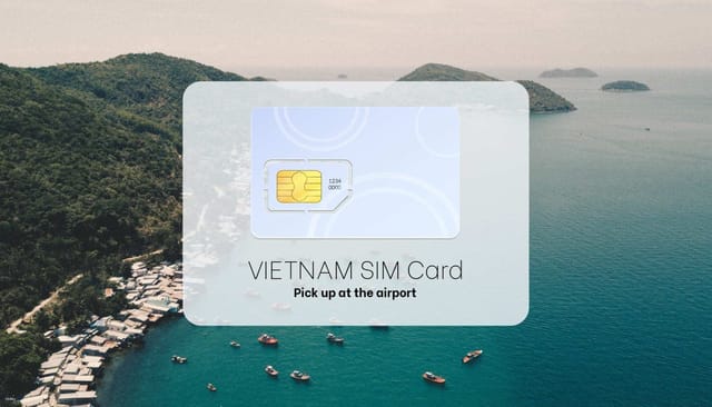 4G SIM 卡，可选语音通话/短信（在新山一国际机场领取 - 进入移民柜台前）| 越南 - Photo 1 of 4