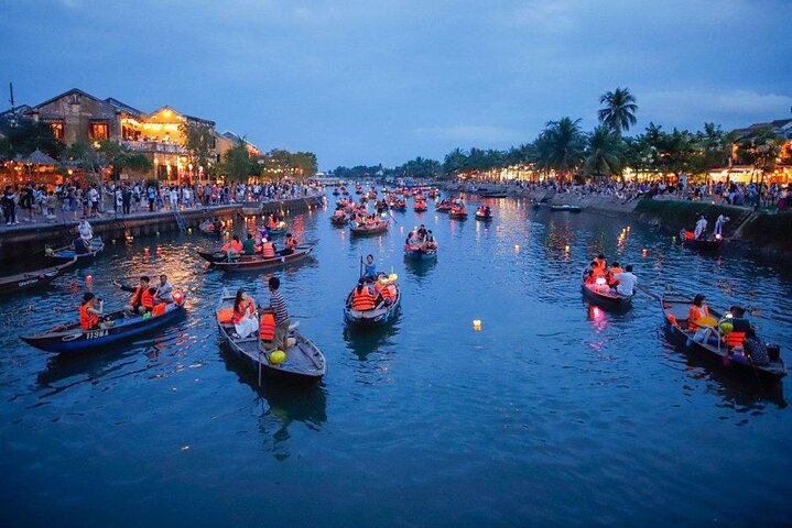 Experience Night Boat Trip and Floating Lantern on Hoai River  - Photo 1 of 6