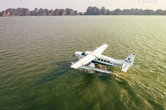 Halong Bay 1 Day Tour: Scenic Sky Seaplane & Luxury Day Cruise